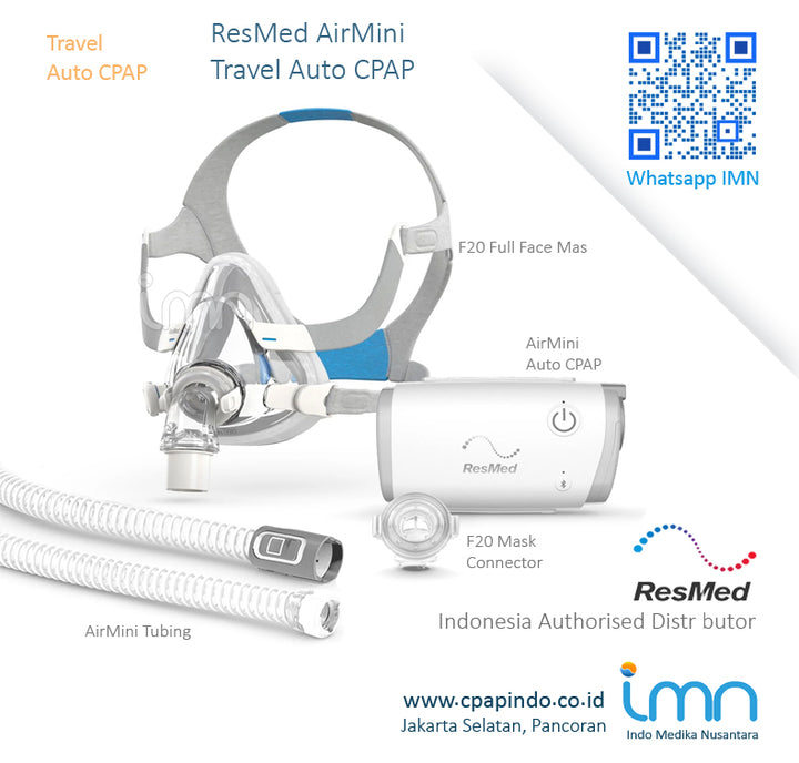 ResMed Airmini AutoTravel CPAP w/ F20 Full Face Mask